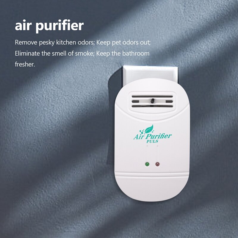 Mini Air Purifier Freshener Sanitizer Plug-In Odor Smoke Odor Smell Bacteria Dust Eliminator Sterilization Air Cleaner Smo