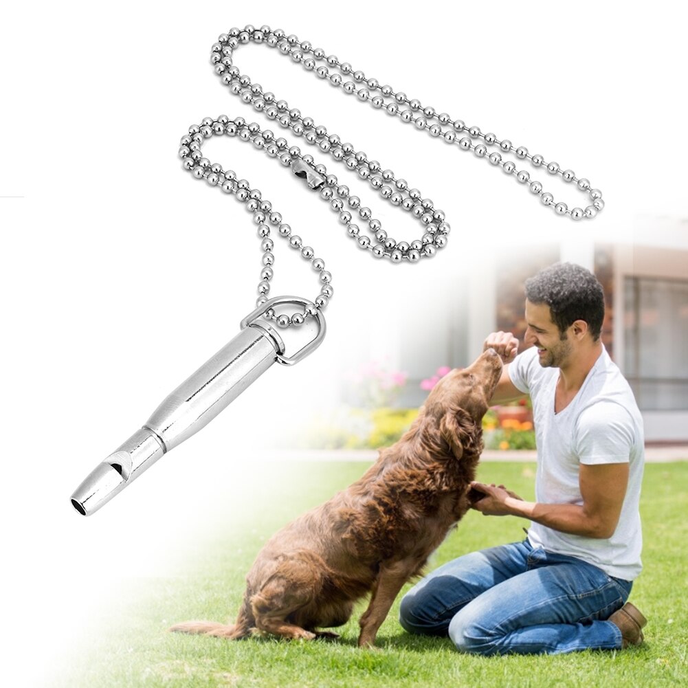 Silbato ultrasónico para perros, flauta de Metal para dejar de ladrar, para entrenamiento de perros, silbato de sonido, llavero para cachorro