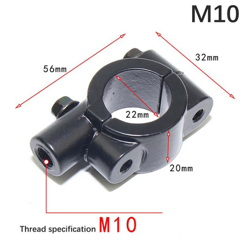 Motorrad Rückansicht Lenker Halfter Adapter Klemm sockel 8mm schwarz Aluminium Universal- Motorrad Werkzeug: dunkel Grau