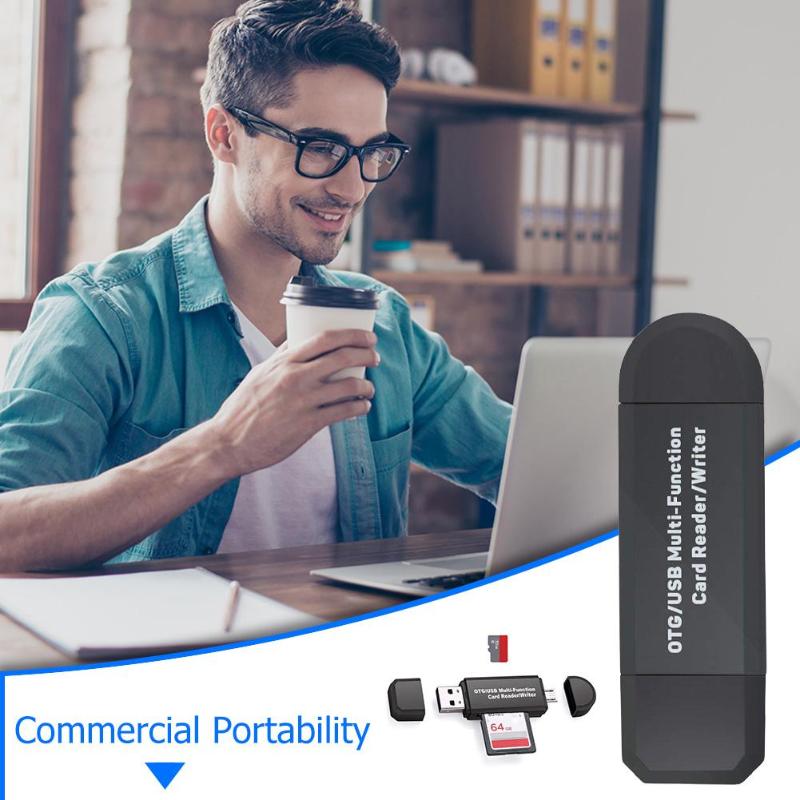 Micro USB+USB 2in 1 OTG Card Reader Universal High Speed USB2.0 Memory Card Adapter for Computer/Windows/PC/Android/Phone/Tablet