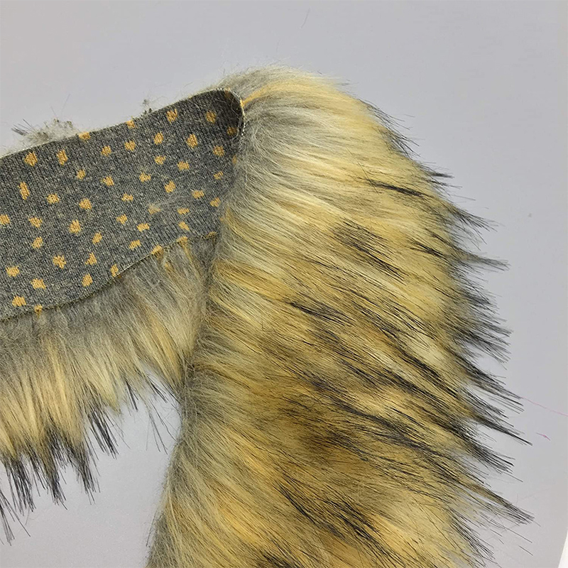 Nachahmung Waschbär Plüsch Faux Fuchs Pelz Kragen Band DIY Weihnachten Plüsch Streifen Kragen Hütte Schal Kleidung roh Rand Pelz Zubehör