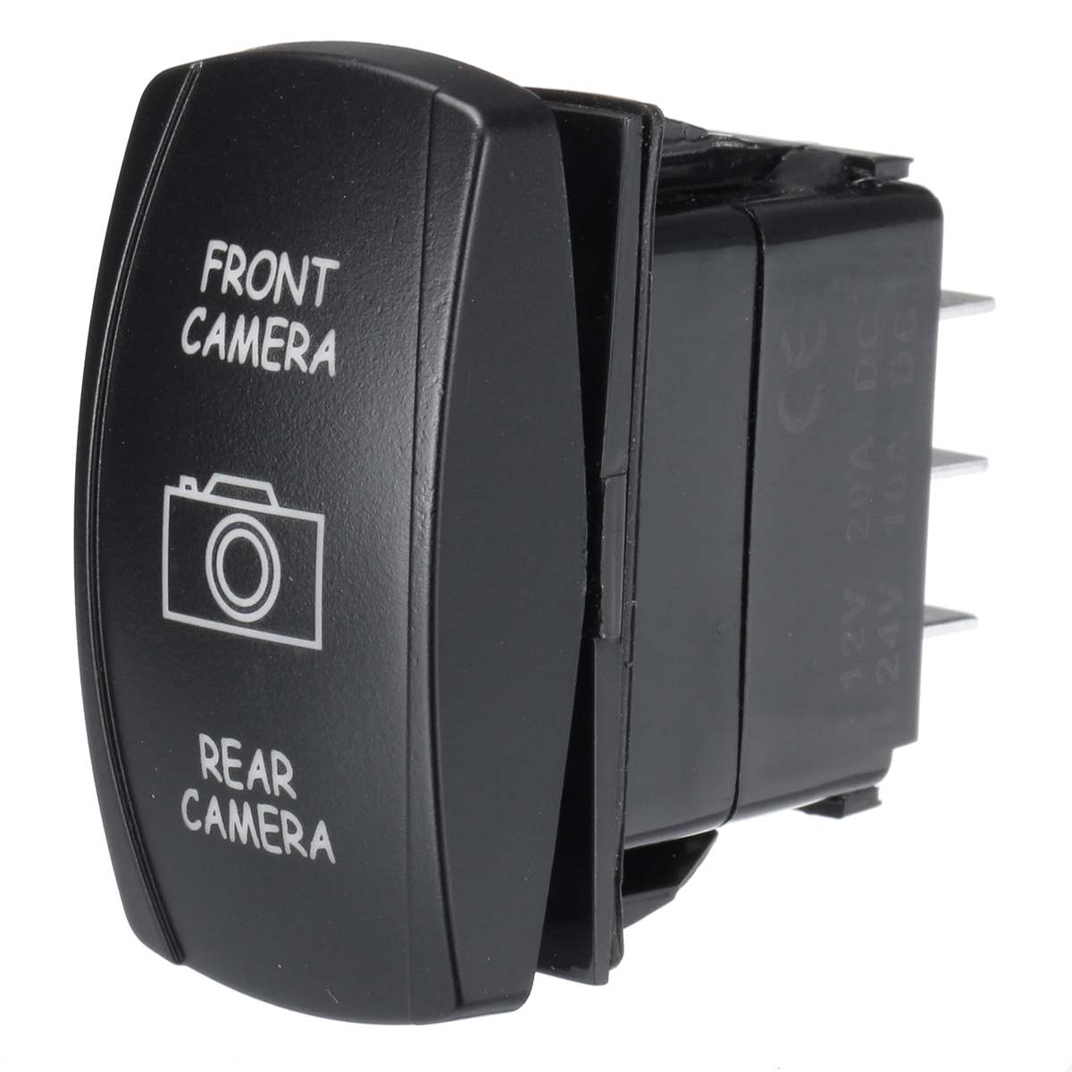 Universal Car 12V 7 Pins FRONT CAMERA REAR CAMERA Switch LED DPDT ON-OFF-ON Rocker Switches RV Boat