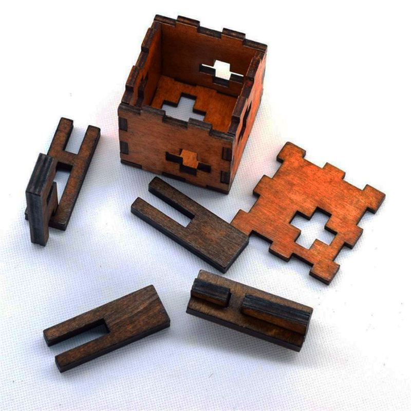 Drewniana zabawka ligence chińska gra łamigłówka 3D puzzle IQ dla dzieci dorosłych (M)