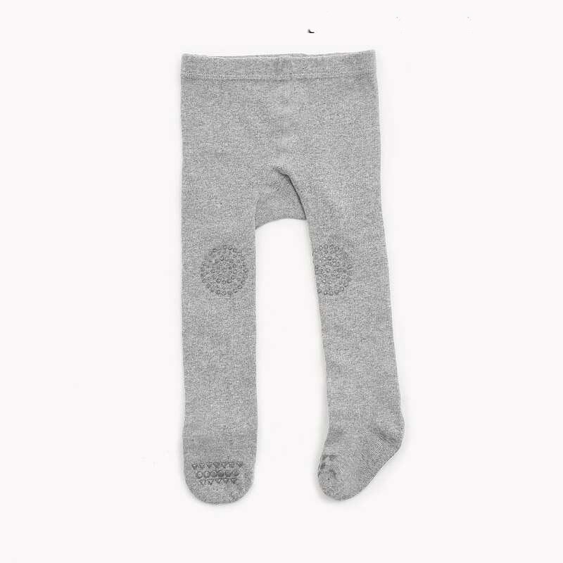 Vår höst baby kryp tight anti-stress strumpbyxor barn baby småbarn halkskydd strumpbyxor med gummidyna: 0 to 1 år grå / 1 to 3 år gammal
