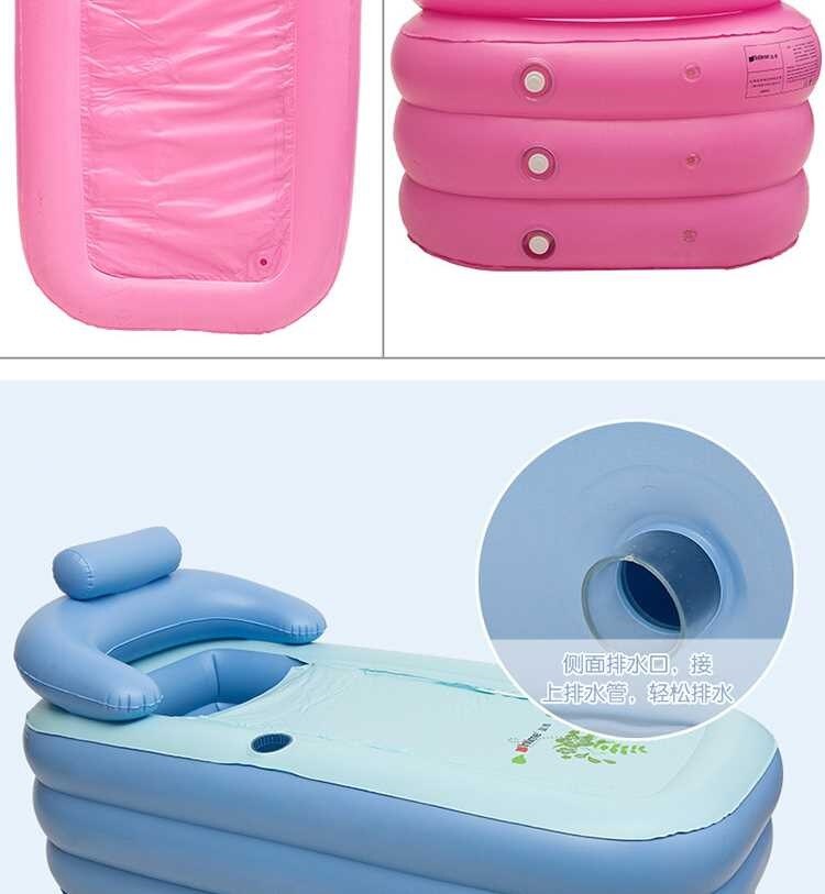 Opvouwbare Draagbare verdikking Bad Opblaasbare warm Bad voor Spa PVC Opblaasbaar bad zwembad met Elektrische Pomp