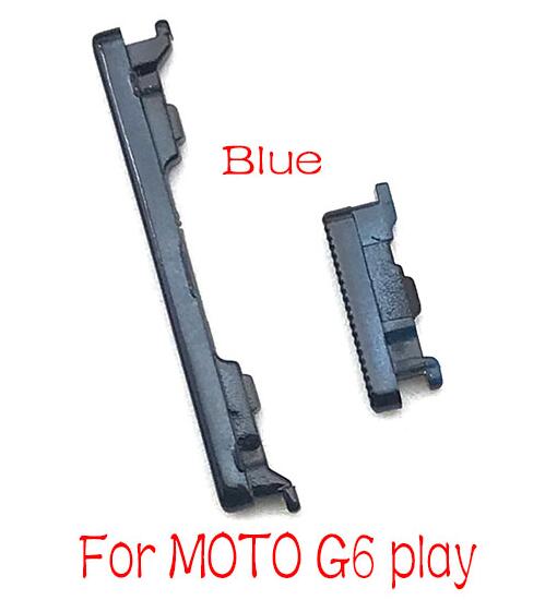 Botones de volumen para Motorola Moto G4 G6 G7 Play Plus, piezas de carcasa, Power One Vision One Action, novedad: G6 Play Dark Blue