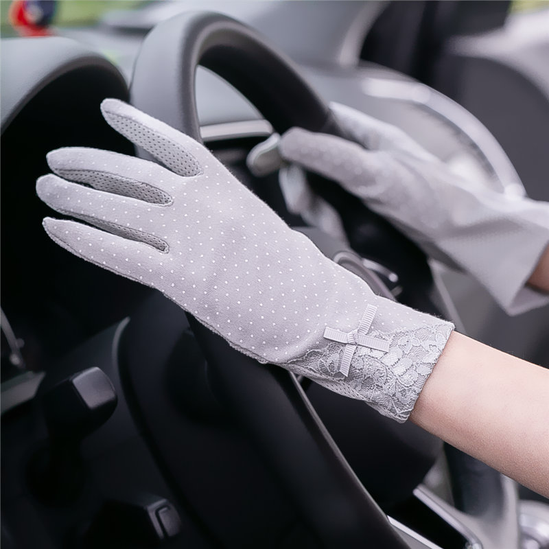 Neue Baumwolle handschuhe Nicht-Unterhose Atmungsaktive Damen Handschuhe Stelle Sommer Dünne UV Sonnenschutz Handschuhe treibende handschuhe