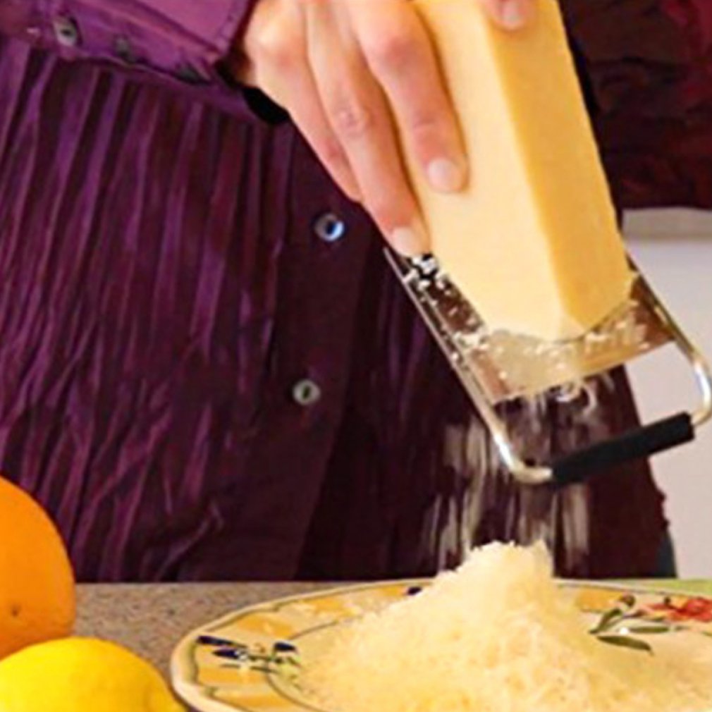 Wide Plate Cheese Grater Food-Grade 304 Stainless Steel Durability Fruit Shavings Chocolate Cheese Home Use