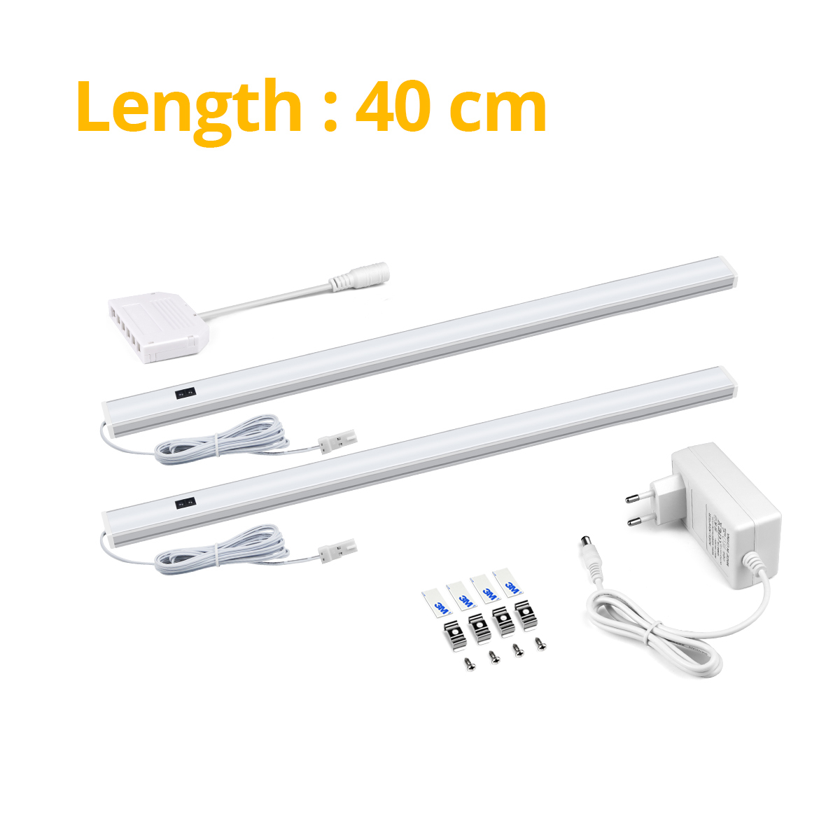 LED-Leuchten, starre Streifen, Barra de LUCES, LED-Leiste für die Aufbewahrung von Küchenschränken, parallele Beleuchtung, DC12 V, Handfeger-Bewegungsmelder-Röhren: Beige / Licht Gelb