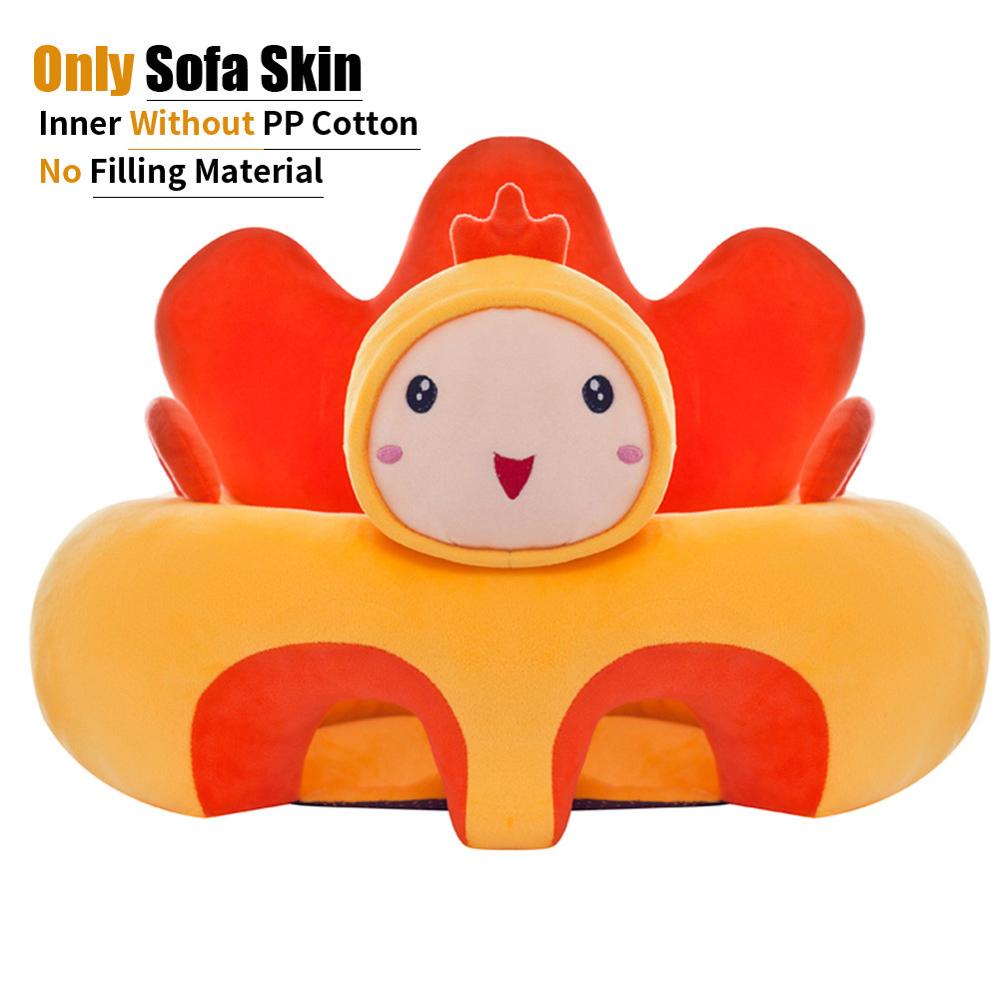 Cartoon baby bankhoes leren zitten stoel voedingsstoel hoes kinderbank hoes voor baby babystoel bank zonder katoen: Pop