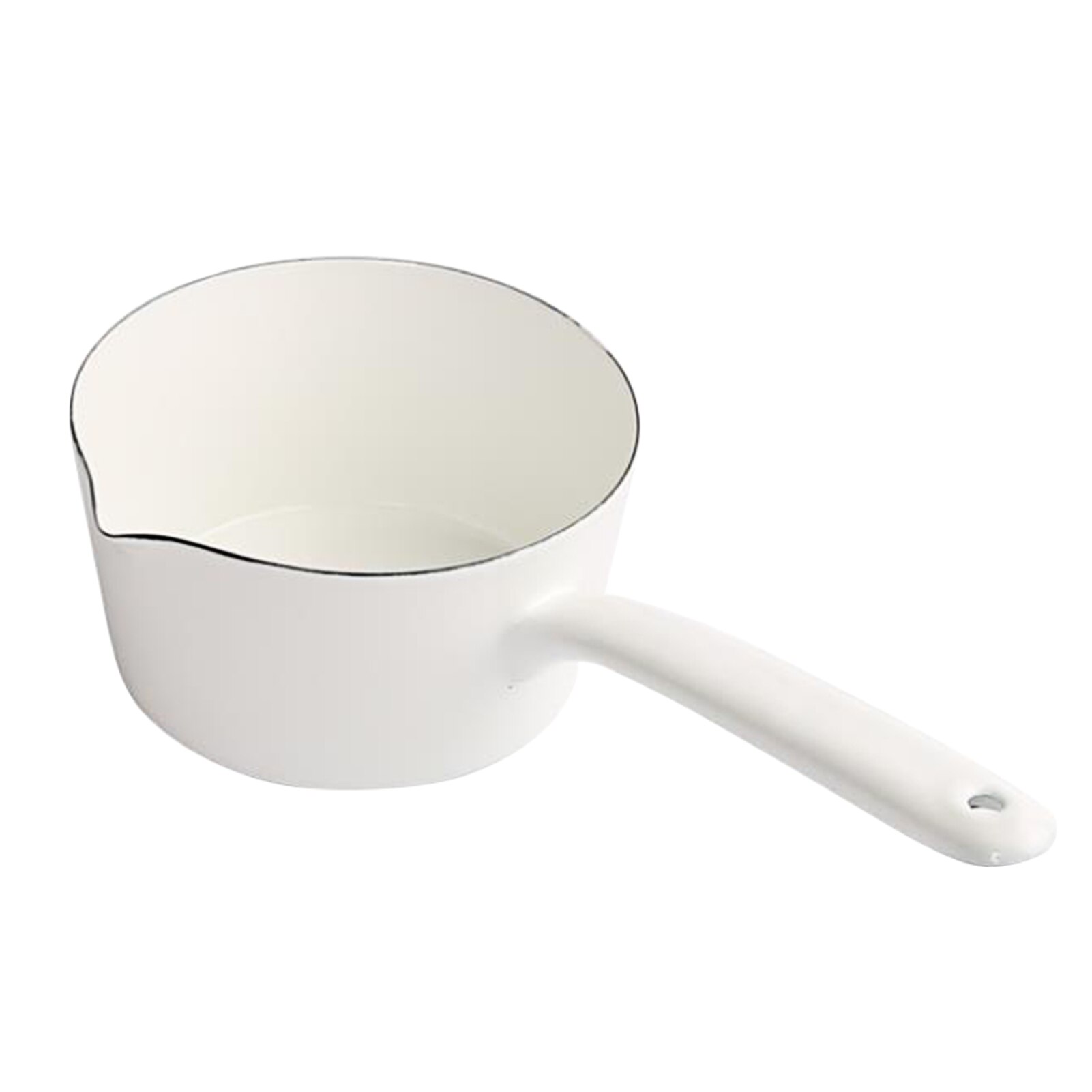 15cm Porridge Breakfast Kitchen Japanese Style Enamel Pot Gas Stove Butter Warmer Coffee Milk Boiling Saucepan Single Handle
