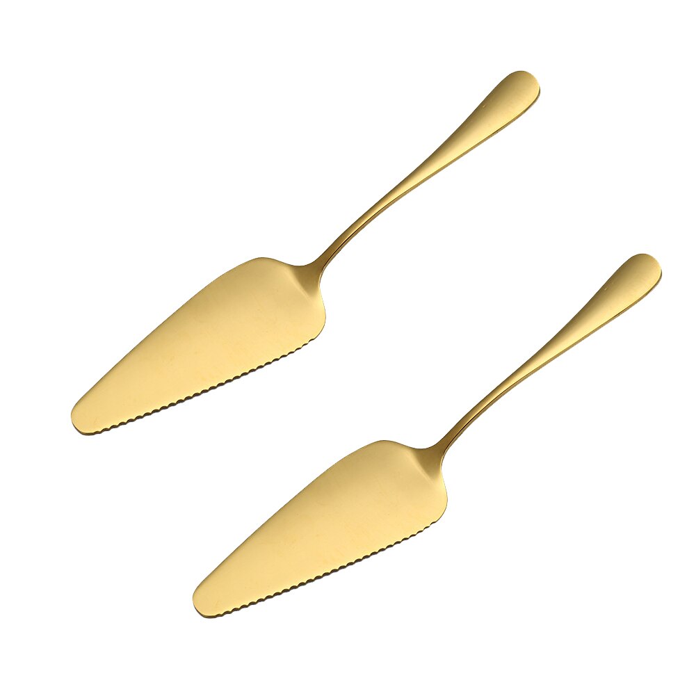 Cake Slice Cake Pie Server Pizza Spatula Stainless Steel With Fine Serrated Edge For Wedding Anniversary Birthday Party: gold
