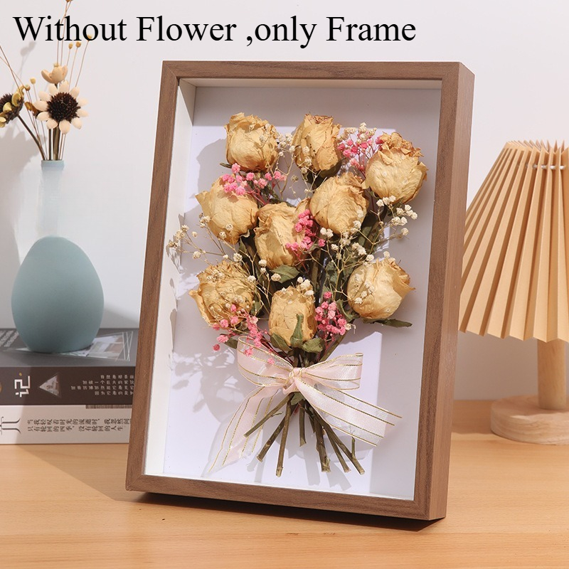 3/5 cm tiefer, transparenter Schattenkastenrahmen, Blumenstrauß-Display, Blumenkoffer, tief für Bastelarbeiten, 3D-Bild, Erinnerungsstücke, Memory, Holztischplatte: Anderes / green