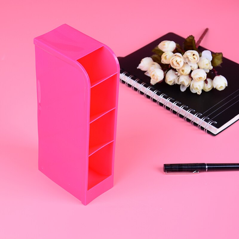 1Pcs 4 Compartment Desktop Storage Box Plastic Organizer Cosmetic Makeup Desk Holder