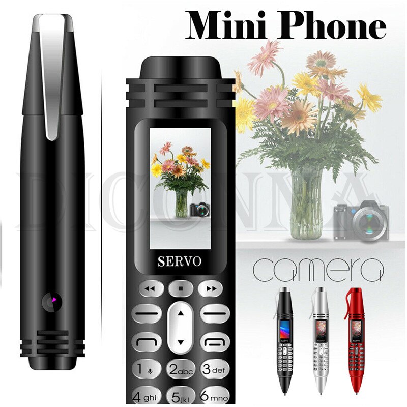 Mini Pen Mobiel GSM Dual-SIM Camera Mobiele Telefoon Zaklamp Draagbare Bluetooth Dialer Mobiele Telefoon Camera Afstandsbediening