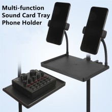 Microphone Stand Sound Card Tray Bracket 6cm To 10cm Width Smartphone Devices Guitar Performance Live Smartphone Holder