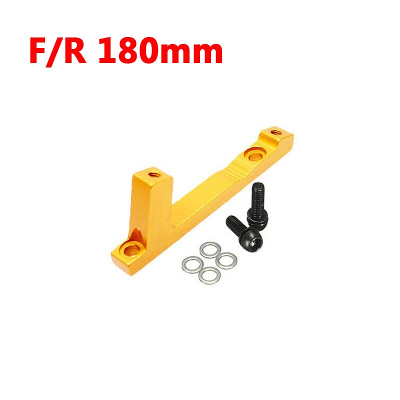 Freno de disco de aluminio para bicicleta de montaña, adaptador de Rotor de disco, pinza delantera y trasera de 180/203mm, PM-PM de accesorios de ciclismo: Gold F-R180mm