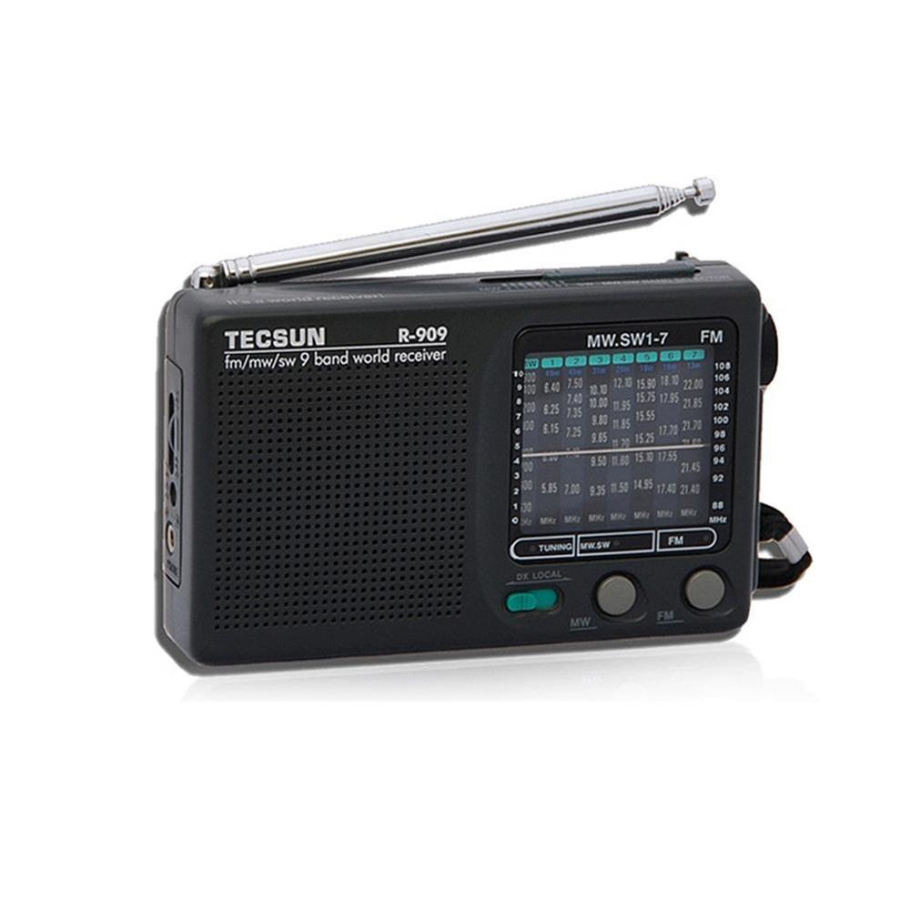 Newly Tecsun R-909 R909 Radio FM / MW / SW 9 Band Word Receiver Radio Stereo tecsun radio radio convenient R909 Portable T1C8
