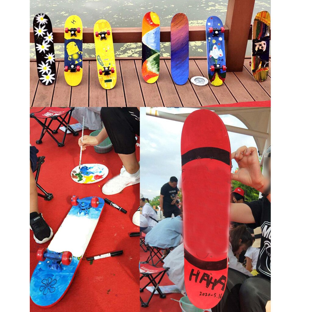 Complete DIY Freehand Skateboards for Beginners Graffiti For Boys Girls Kids Deck Wood Maple Longboard For Kids