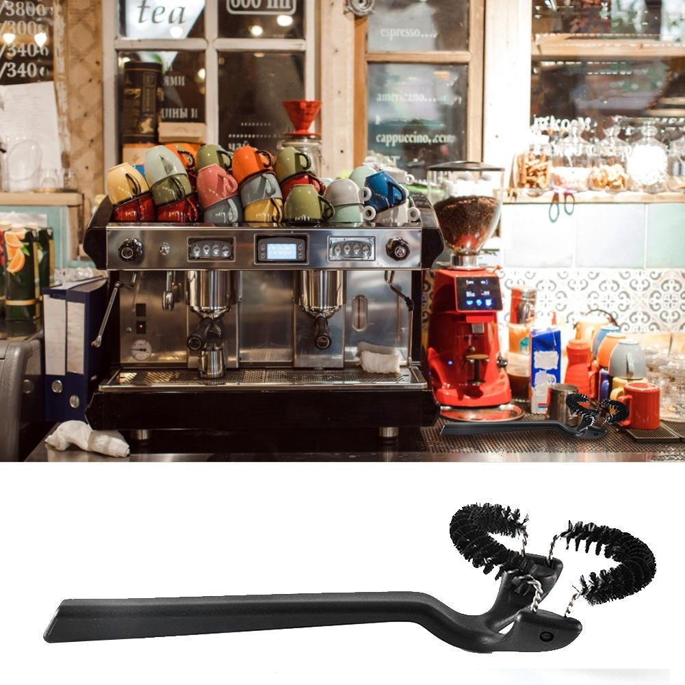 Semi-automatic Coffee Machine Cleaning Brush Detachable Nylon Bristle Brush Head Cleaner Elbow Anti-scalding Durable: Default Title