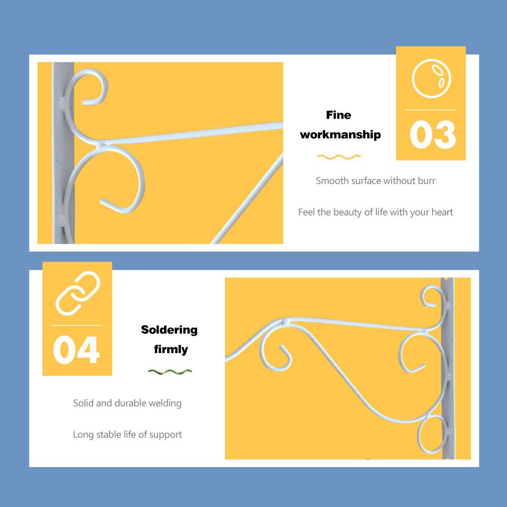 Gancho de hierro forjado montado en la pared para macetas, estante decorativo para macetas, cesta colgante, manualidades de arte para jardín