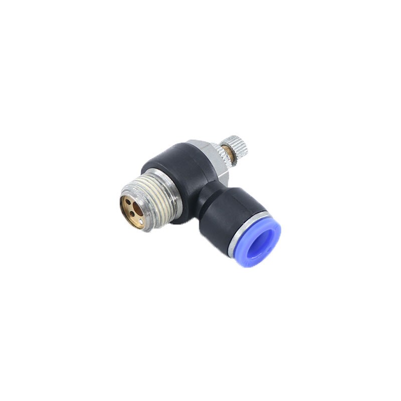 Blue pneumatic connector SL 4/6/8/10 / 12mm series pneumatic throttle speed control valve external thread cylinder throttle