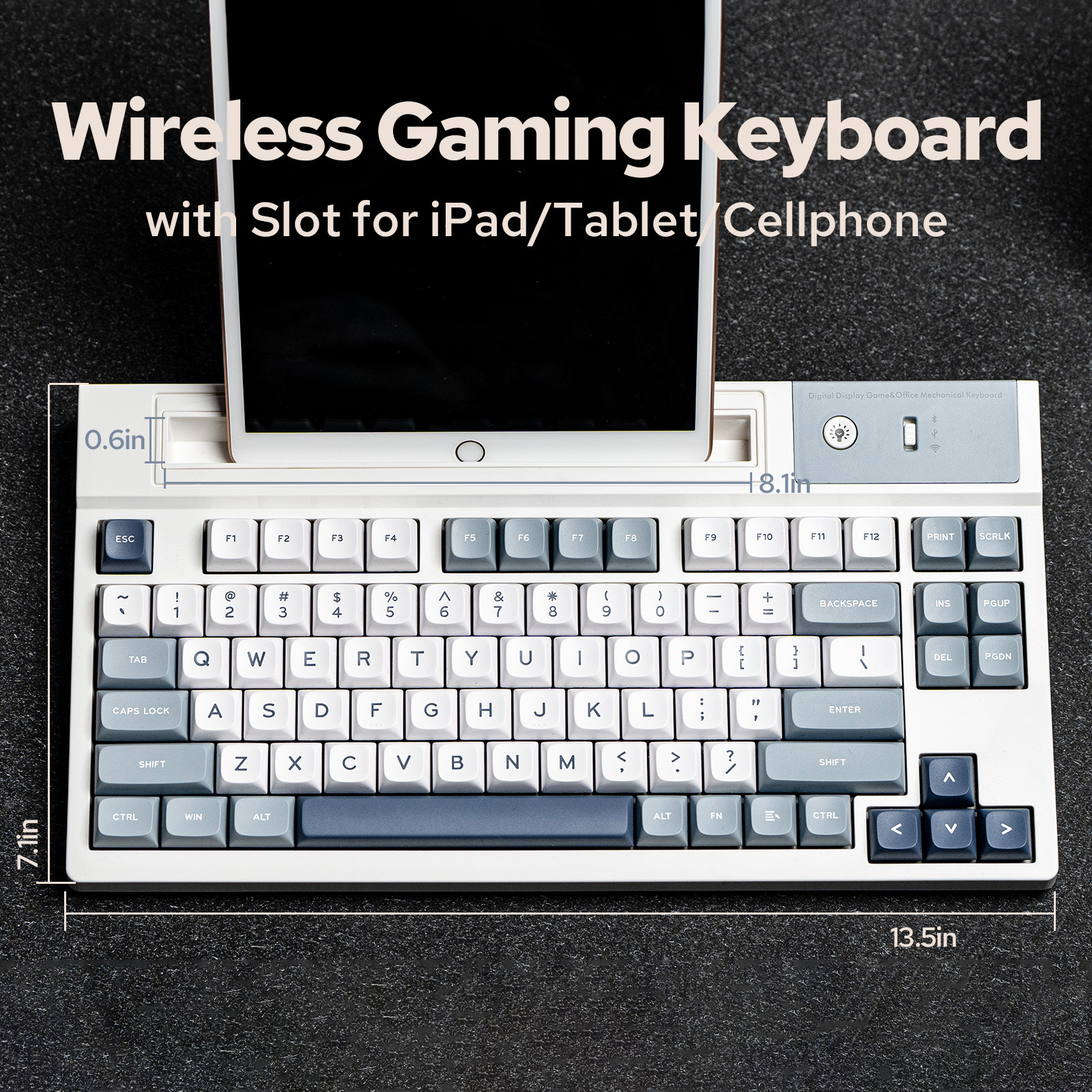 Epomaker Dynatab 75 75% 2.4G/USB-C/Bluetooth Bedrade En Draadloze -Swap Pakking Gemonteerd Gaming Toetsenbord Met Slot Voor Ipad Tablet