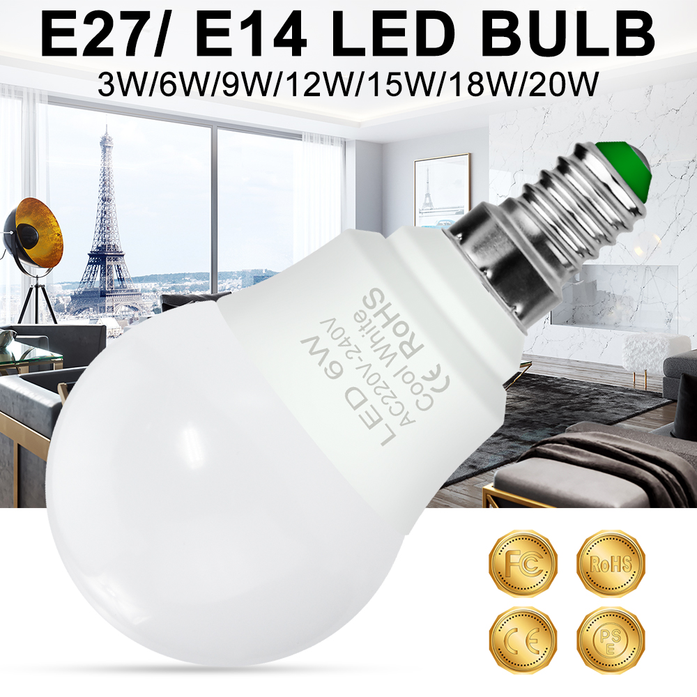 Ampoule LED 220V E27 lampe E14 lustres 3W 6W 9W 12W 15W 18W 20W LED Bombillas pour la maison salon éclairage 240V Ampoule
