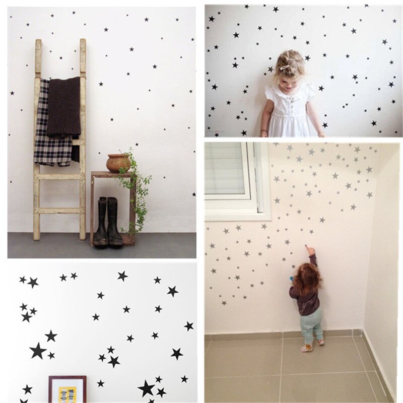 Cartoon Starry Muurstickers Voor Kinderen Kamers Home Decor Sterren Muurstickers Babykamer Diy Art Stickers