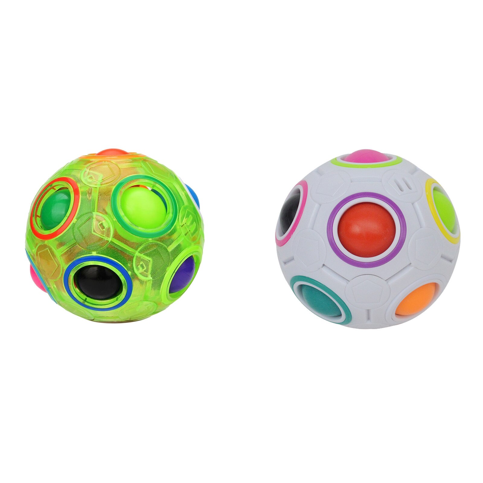 Lichtgevende Stress Reliever Magic Rainbow Bal Fun Plastic Puzzel Onderwijs Speelgoed Kinderen Spel Ball Charm # G30