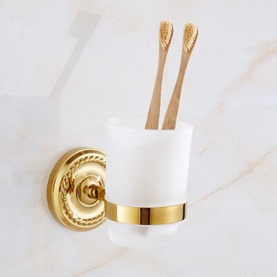 Badezimmer Zubehör Set Messing Gold Bad Hardware Sets Handtuch Rack, Papier halter Wc Pinsel Halter, Handtuch Aufhänger, haken, Handtuch Ring: Dark Khaki