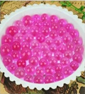 1000 st gelé frukt orbiz pärla form mjuk kristall jord vatten pärlor magisk boll bröllop hem prydnad växt odla dekoration: Rosa