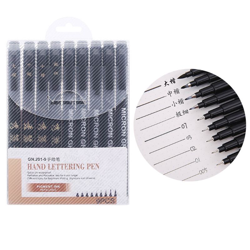 1/4/6/9pcs Chinese Japanese Calligraphy Brush Pen Markers Art Writing Painting: G