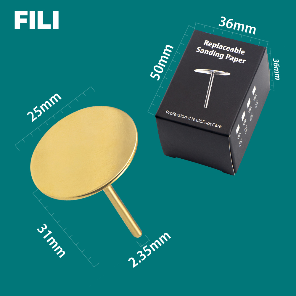 Papier abrasif remplaçable 25 MM disque de pédicure pied peau morte cuticule callosités élimination pied râpe fichiers papier de verre outils: kaki foncé
