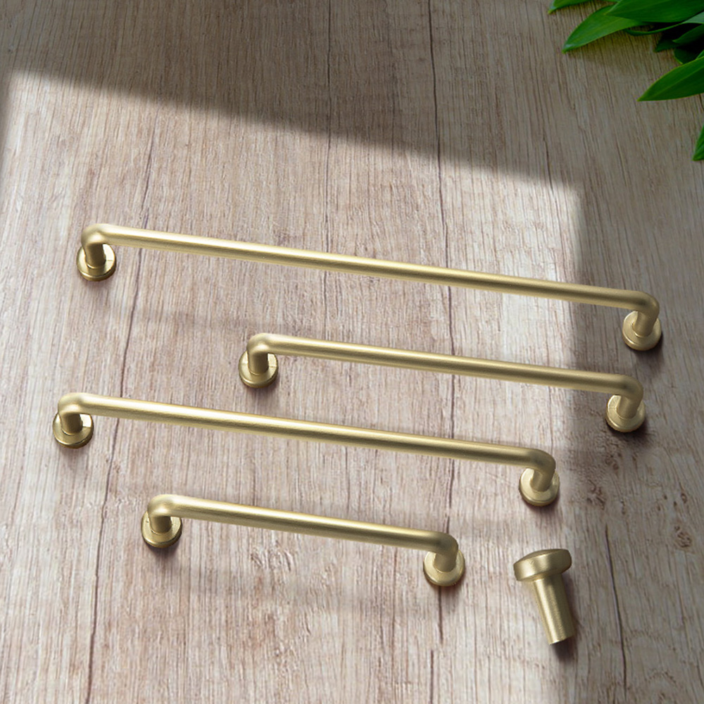 TONA-tiradores de armario dorados mate, tiradores de puertas de cocina, pomos de cajón, manija de armario para herrajes de muebles Retro