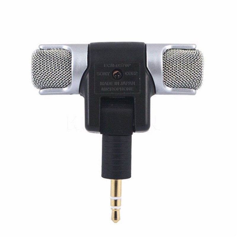 Mini Stereo Recording Microphone Mic With 3.5mm Mini Jack For PC Laptop Notebook Left and Right Channel