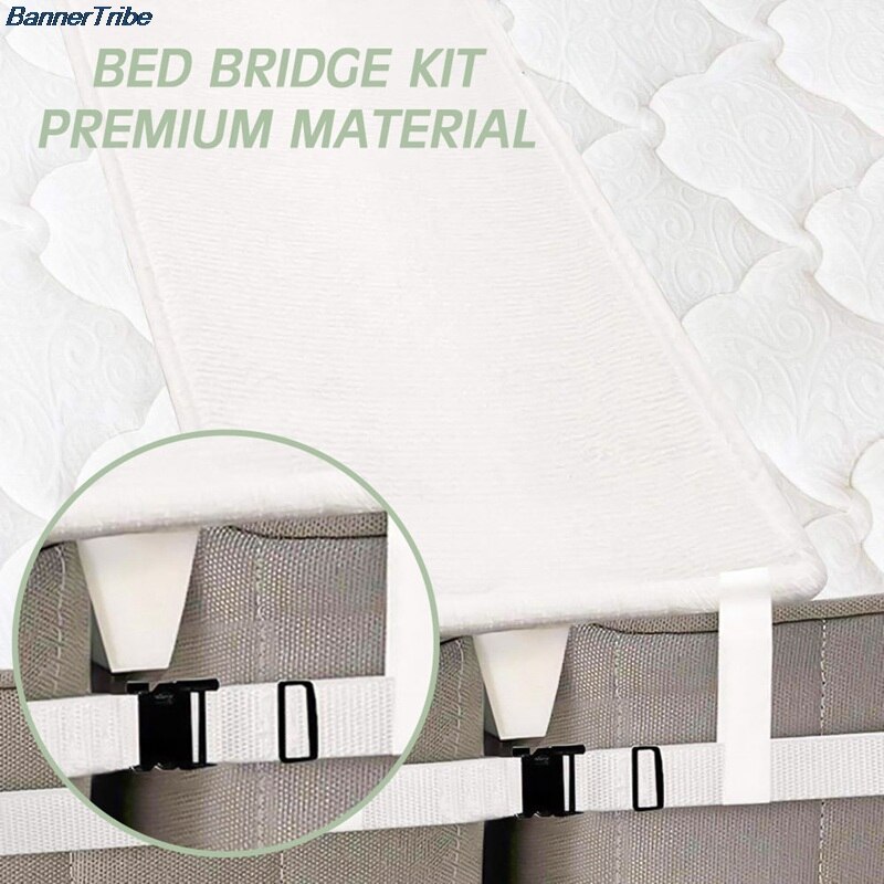 Bed Bridge Mattress Connector Bed Seam Plug Adjustable Mattress Connector For Bed BedspaceFiller Twin Bed Connector
