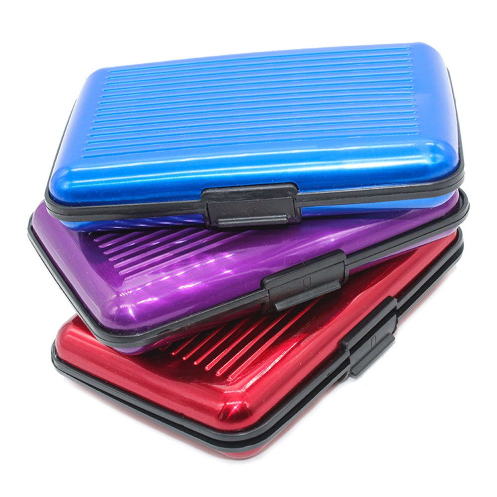 Aluminium Metalen Bankkaart Hard Case Card Wallet Id-kaart Houder Credit Card Holder Rfid Blocking Anti-Rfid Scanning Beschermen houder