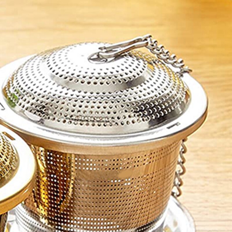 Loose Leaf Tea Infuser (Set of 2) with Tea Scoop and Drip Tray - Ultra Fine Stainless Steel Strainer &amp; Steepe