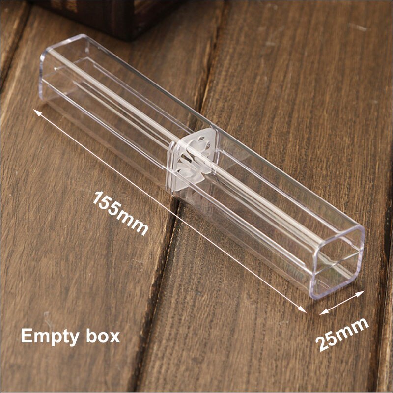 Estuche de plástico y Metal para lápices, bolsa pequeña y fina de aleación de aluminio, ideal para de niños, varios artículos de papelería, 1 unidad: B box empty