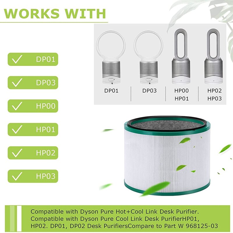 Filtre de remplacement pour purificateur d'air de bureau Dyson Pure Cool HP03 DP01 DP03 et HP00 HP01 HP02, ventilateur Cool Link Clean