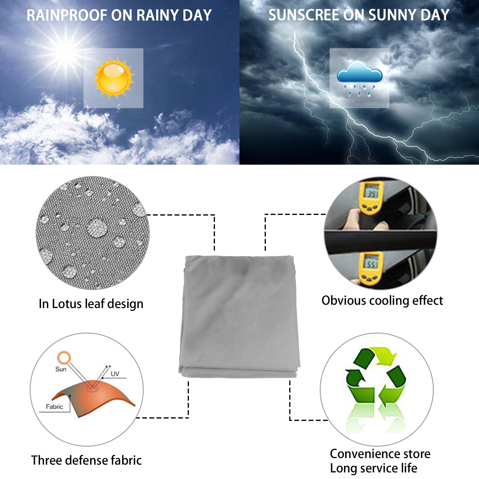 Waterproof Sun Shades Shade Sail Cloth Square Rectangle Garden Swimming Sun Shade Canopi Outdoor Camping Shades Sail Awning