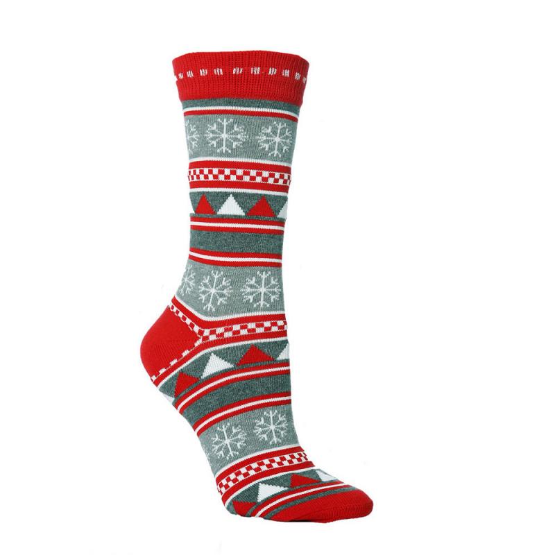 Ett par julstrumpor för herr och dam för uk storlek 4-8 julstrumpa santa snöflinga bells älgstrumpor: Mönster c