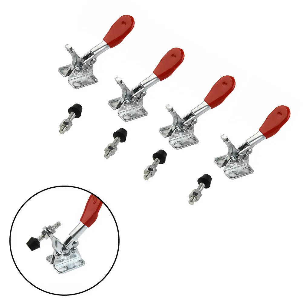 Morsetti a ginocchiera da 4 pezzi 80mm Attrezzatura di fissaggio Utensile manuale impostato a sgancio rapido orizzontale Nuovo pratico caldo di alta qualità
