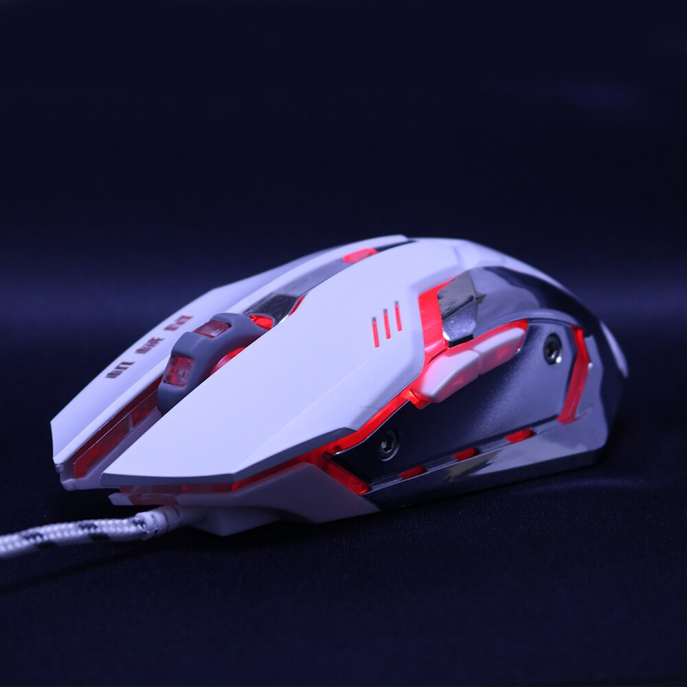 Wired Gaming Mouse gamer LED backlit Optische Computer PC Laptop Mäuse Spiel Maus USB Kabel Mause: MMR2 white