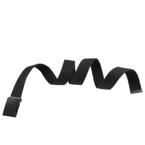 Riem van geweven stof met zwarte gesp, legeraccessoires, tailleriemen voor heren en dames, unisex, katoenen canvas riem