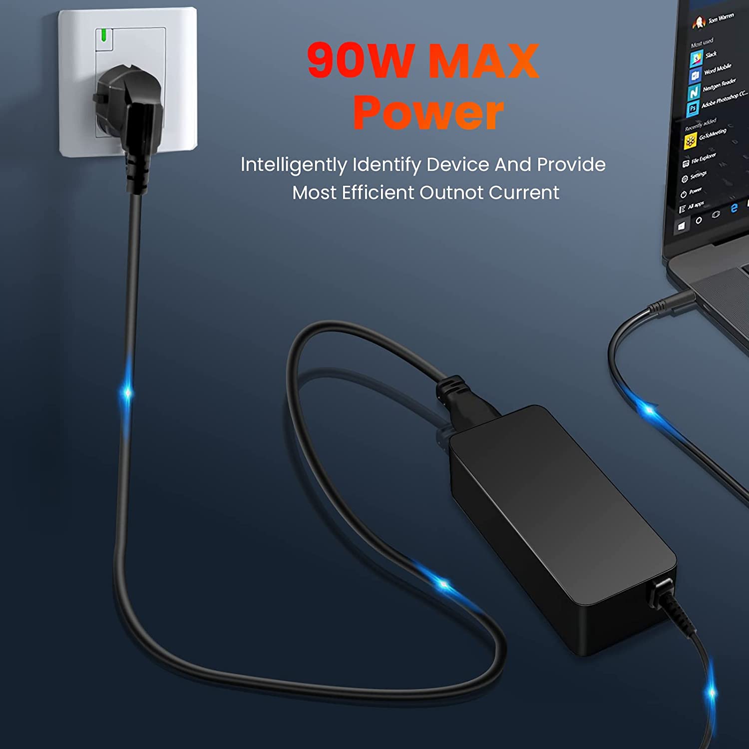 90W 65W Ac Adapter Laptop Charger for HP EliteDesk 705 800 G1 G2 G3 G4 G5 G6 Mini PC Desktop Computer;ProDesk 260 600 G1