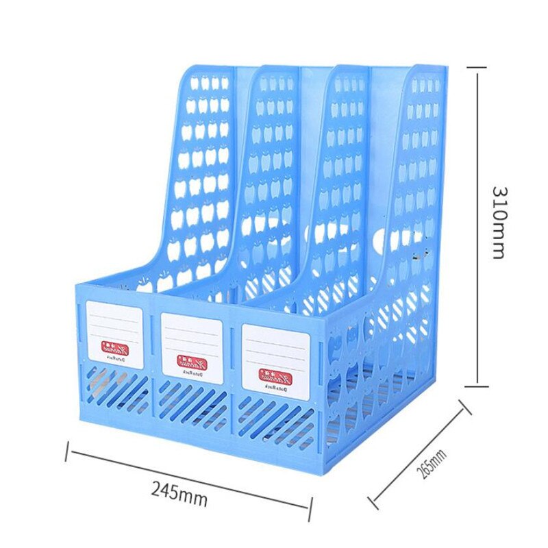 24.5x26.5x31cm trois en un porte-fichiers bureau organisateur bureau fichier colonne PP plastique données cadre porte-fichiers de stockage