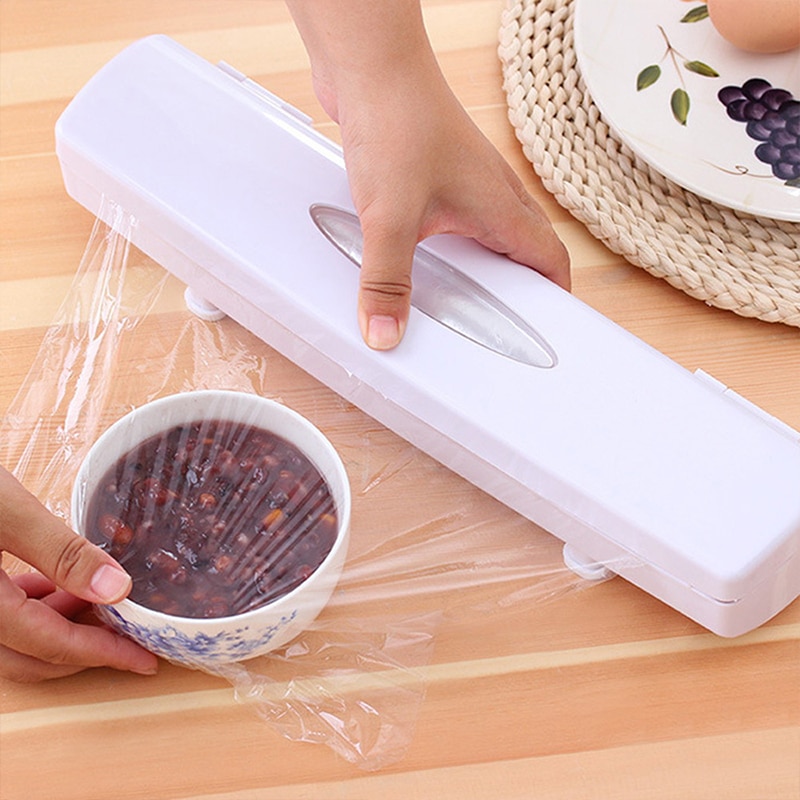 Plastic Wrap Cutter Cutting Box Food Wrap Cling Film Dispenser Aluminum Foil Wax Paper Cutter Kitchen Tool