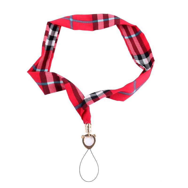 Mobile silk Lanyard neck strap for key card phone string kawaii wrist strap hand key cord necklace phone holder rope